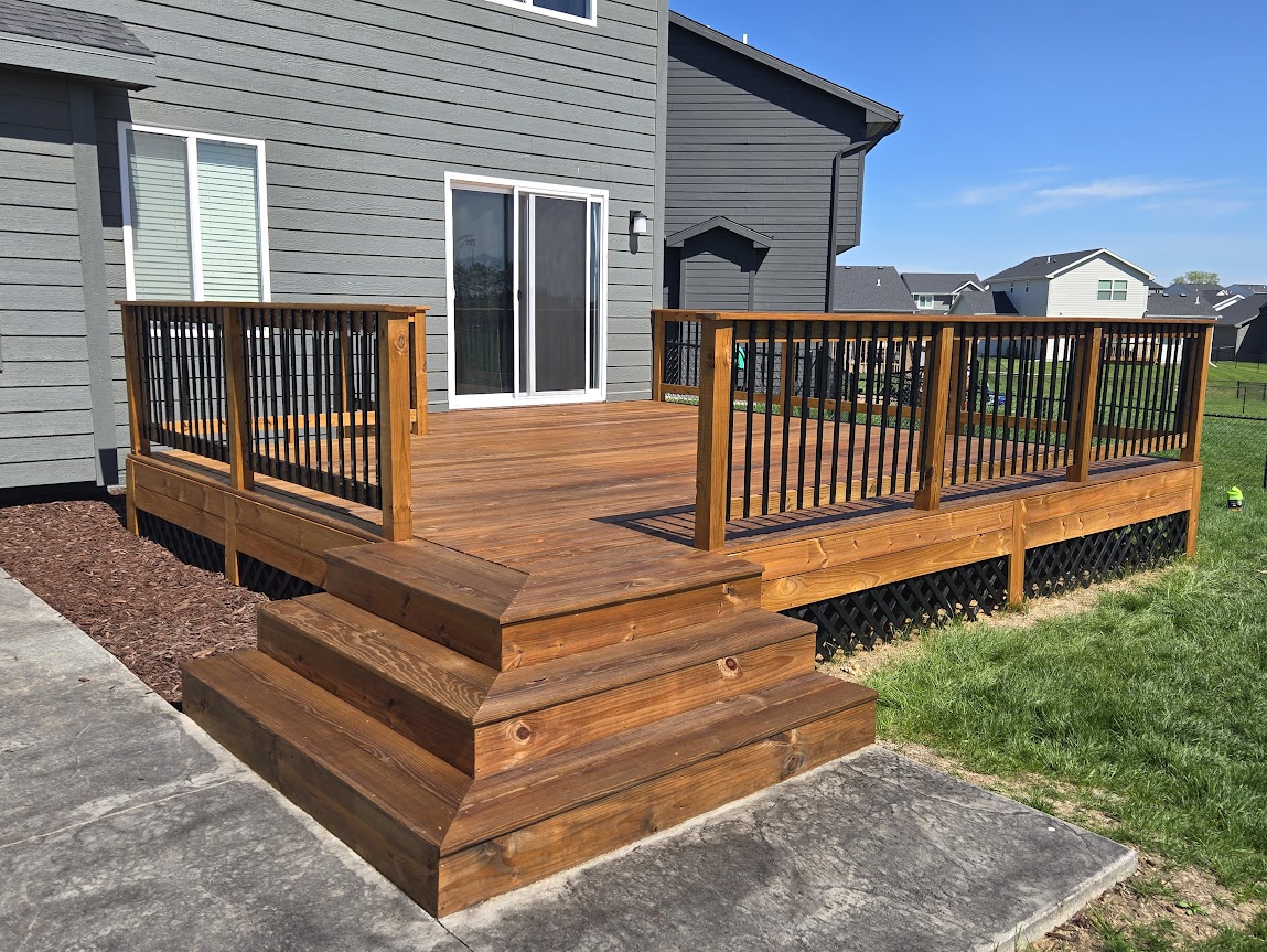 Freshly restored deck